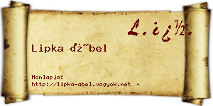 Lipka Ábel névjegykártya