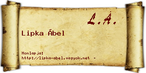 Lipka Ábel névjegykártya